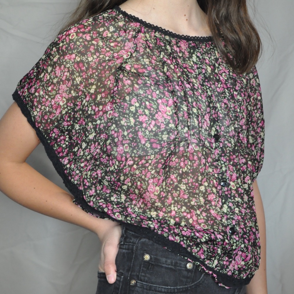 Mesh Floral Top